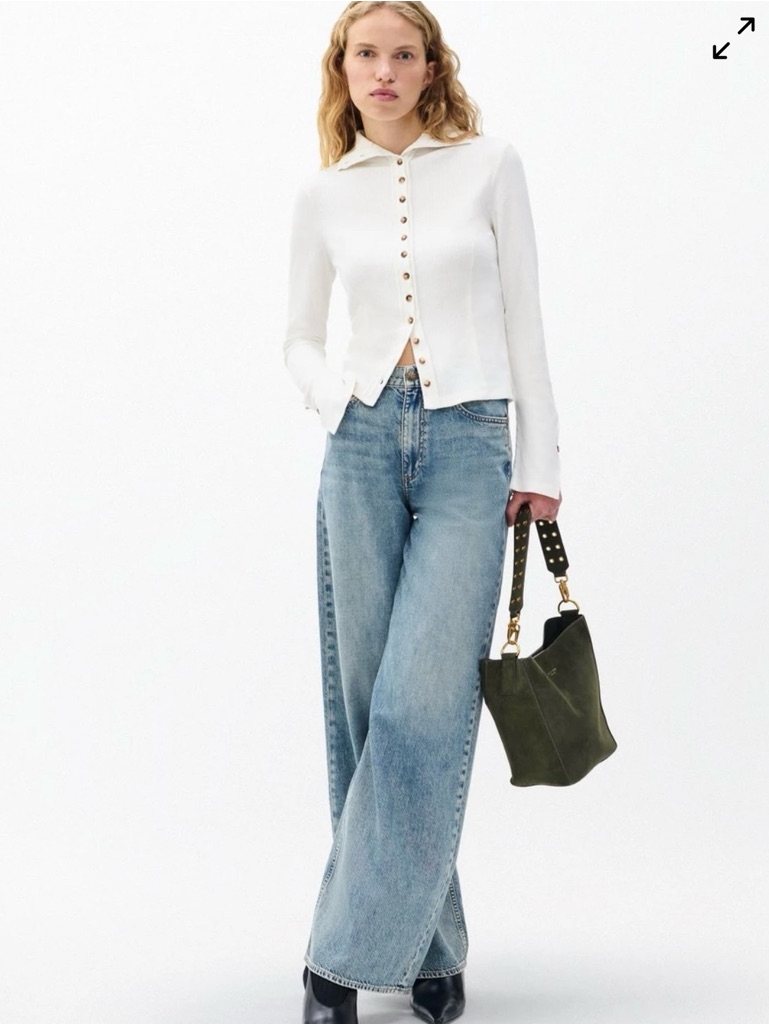 Wide Leg Light Blue Women's Jeans